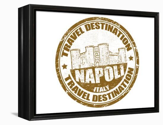 Napoli Stamp-radubalint-Framed Stretched Canvas