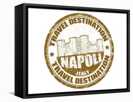 Napoli Stamp-radubalint-Framed Stretched Canvas