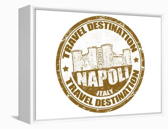 Napoli Stamp-radubalint-Framed Stretched Canvas