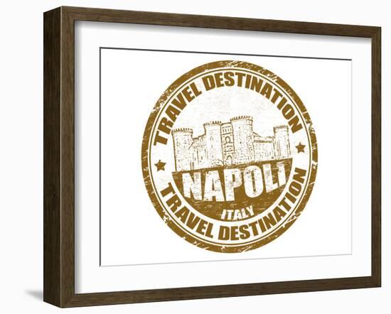 Napoli Stamp-radubalint-Framed Art Print