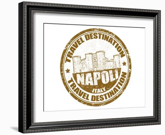 Napoli Stamp-radubalint-Framed Art Print