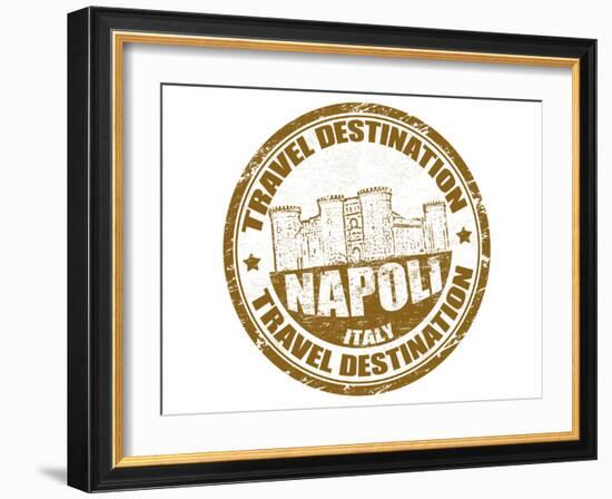 Napoli Stamp-radubalint-Framed Art Print