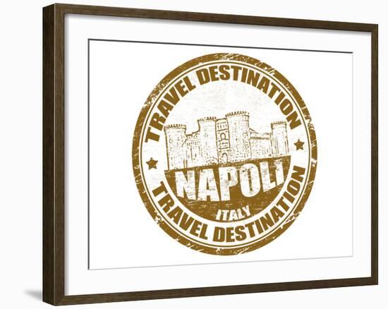 Napoli Stamp-radubalint-Framed Art Print