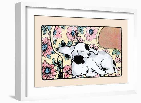 Napping Fox Terrier Dogs-Julia Dyar Hardy-Framed Art Print