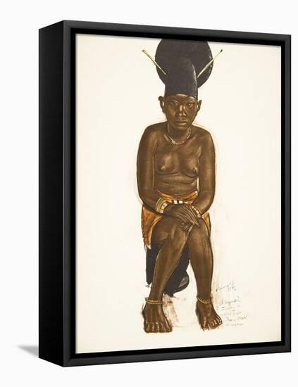 Napudre, Femme De Tuba (Niangara) Haut Ouelle, from Dessins Et Peintures D'afrique, Executes Au Cou-Alexander Yakovlev-Framed Premier Image Canvas