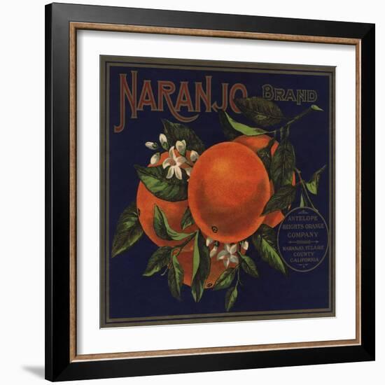 Naranjo Brand - Naranjo, California - Citrus Crate Label-Lantern Press-Framed Art Print