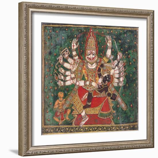Narasimha Killing Hiranyakashipu, as Prahlada Watches-null-Framed Giclee Print