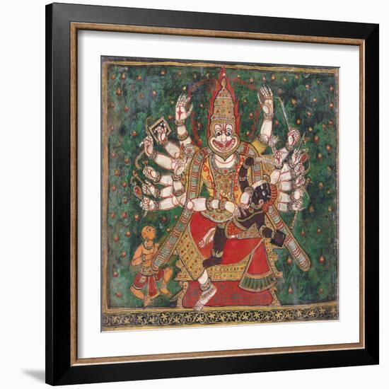 Narasimha Killing Hiranyakashipu, as Prahlada Watches-null-Framed Giclee Print