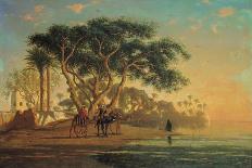 Arab Oasis, 1853-Narcisse Berchere-Framed Giclee Print