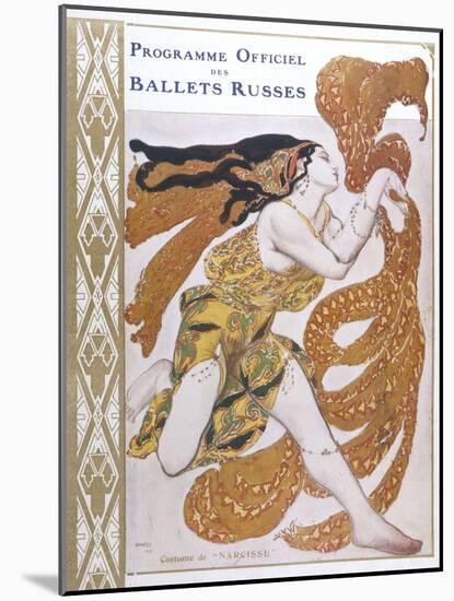 Narcisse Cover for the Offical Programme of Narcisse-Leon Bakst-Mounted Photographic Print