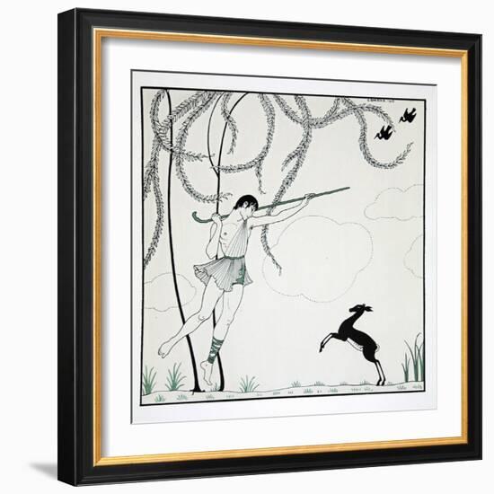 Narcisse, from the Series Designs on the Dances of Vaslav Nijinsky-Georges Barbier-Framed Giclee Print