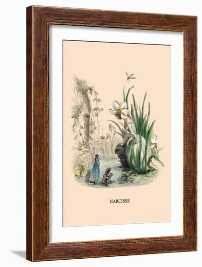 Narcisse-J.J. Grandville-Framed Art Print