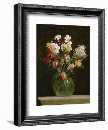 Narcisses Blancs, Jacinthes et Tulipes, 1864-Henri Fantin-Latour-Framed Giclee Print