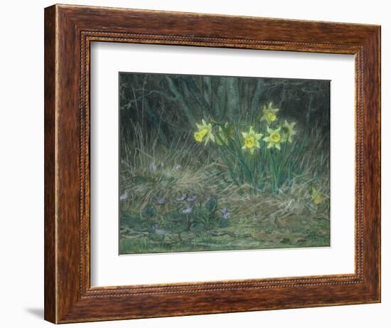 Narcissi and Violets, circa 1867-Jean-François Millet-Framed Giclee Print