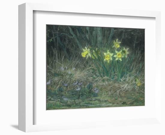 Narcissi and Violets, circa 1867-Jean-François Millet-Framed Giclee Print