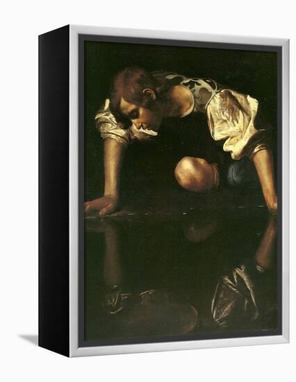 Narcissus, 1598-1599-Caravaggio-Framed Premier Image Canvas