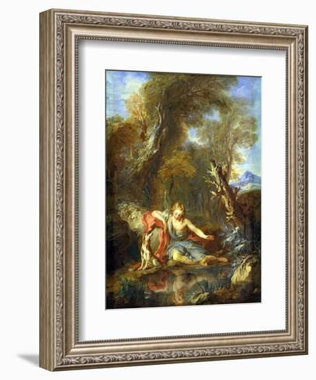 Narcissus, 1728-Francois Lemoyne-Framed Giclee Print