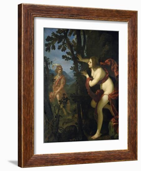 Narcissus and Echo-Giovanni Biliverti-Framed Giclee Print