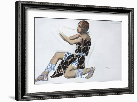 Narcissus. Costume Design for the Ballet Narcisse by N. Tcherepnin, 1911-L?on Bakst-Framed Giclee Print