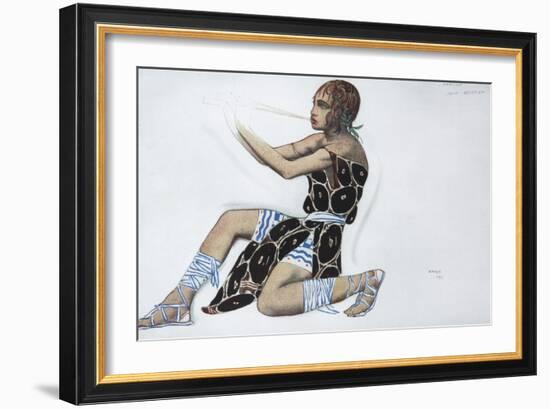 Narcissus. Costume Design for the Ballet Narcisse by N. Tcherepnin, 1911-L?on Bakst-Framed Giclee Print