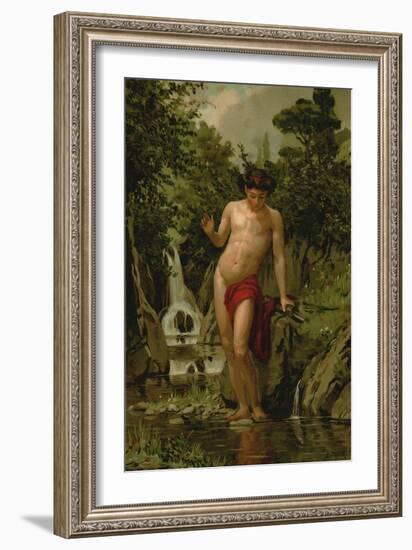 Narcissus in Love with His Own Reflection-Dionisio Baixeras-Verdaguer-Framed Giclee Print