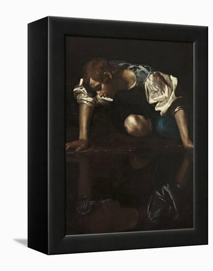 Narcissus-Caravaggio-Framed Premier Image Canvas