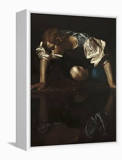 Narcissus-Caravaggio-Framed Premier Image Canvas