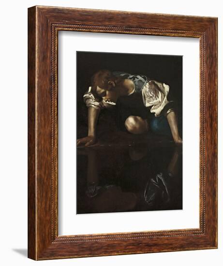 Narcissus-Caravaggio-Framed Giclee Print