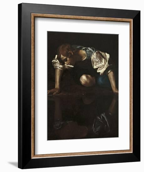 Narcissus-Caravaggio-Framed Giclee Print