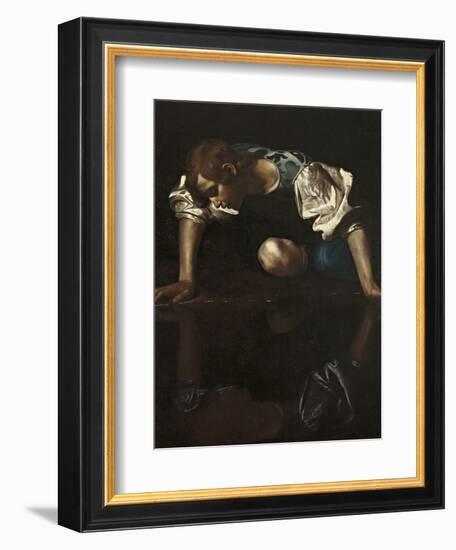 Narcissus-Caravaggio-Framed Giclee Print