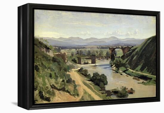 Narni, the Bridge of Augustus over the Nera-Jean-Baptiste-Camille Corot-Framed Premier Image Canvas