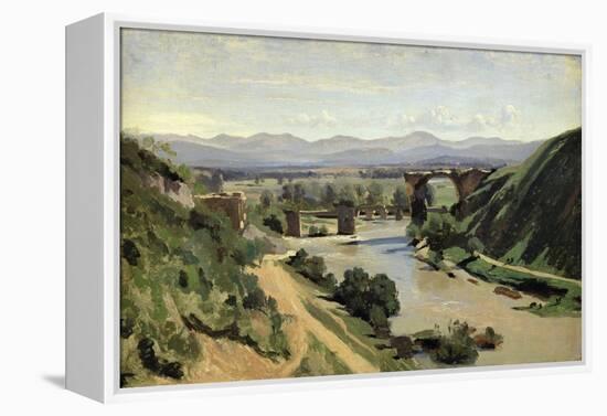 Narni, the Bridge of Augustus over the Nera-Jean-Baptiste-Camille Corot-Framed Premier Image Canvas