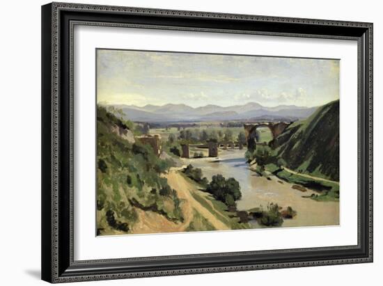 Narni, the Bridge of Augustus over the Nera-Jean-Baptiste-Camille Corot-Framed Giclee Print