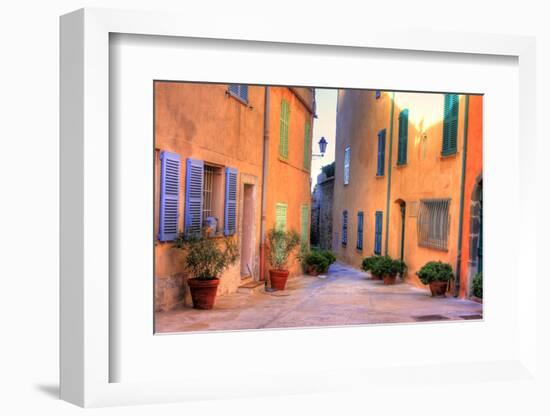 Narrow Alley in Saint Tropez at Cote D'azur, France-PlusONE-Framed Photographic Print