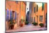 Narrow Alley in Saint Tropez at Cote D'azur, France-PlusONE-Mounted Photographic Print