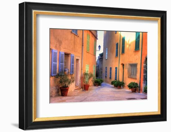 Narrow Alley in Saint Tropez at Cote D'azur, France-PlusONE-Framed Photographic Print