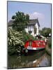 Narrow Boat and Lock, Aylesbury Arm of the Grand Union Canal, Buckinghamshire, England-Philip Craven-Mounted Photographic Print