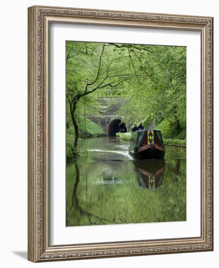 Narrow Boat Cruising the Llangollen Canal, England, United Kingdom, Europe-Richard Maschmeyer-Framed Photographic Print