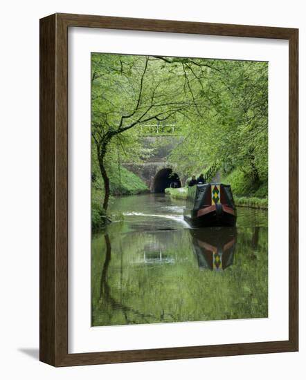 Narrow Boat Cruising the Llangollen Canal, England, United Kingdom, Europe-Richard Maschmeyer-Framed Photographic Print