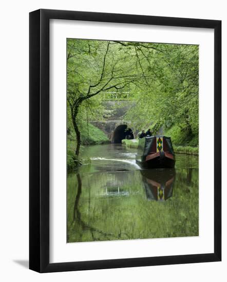 Narrow Boat Cruising the Llangollen Canal, England, United Kingdom, Europe-Richard Maschmeyer-Framed Photographic Print