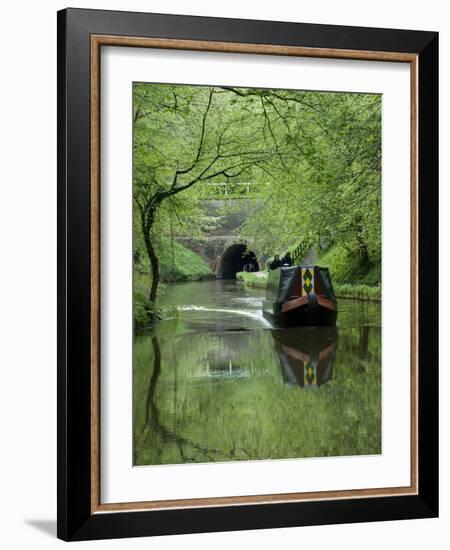 Narrow Boat Cruising the Llangollen Canal, England, United Kingdom, Europe-Richard Maschmeyer-Framed Photographic Print