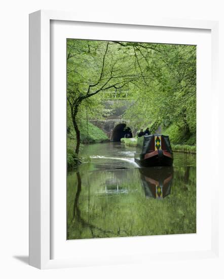 Narrow Boat Cruising the Llangollen Canal, England, United Kingdom, Europe-Richard Maschmeyer-Framed Photographic Print