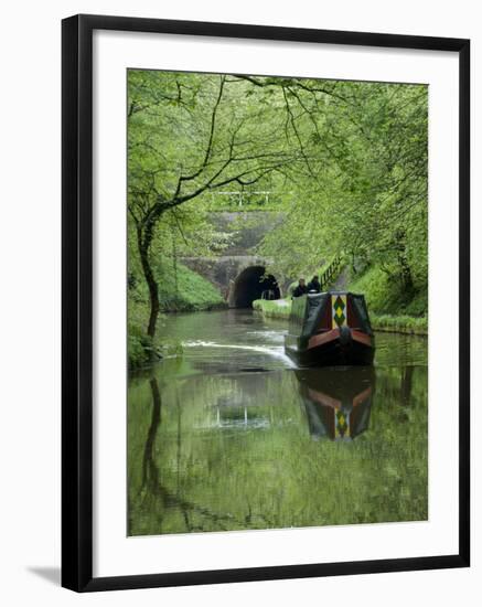 Narrow Boat Cruising the Llangollen Canal, England, United Kingdom, Europe-Richard Maschmeyer-Framed Photographic Print