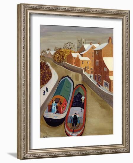 Narrow Boats-Margaret Loxton-Framed Giclee Print