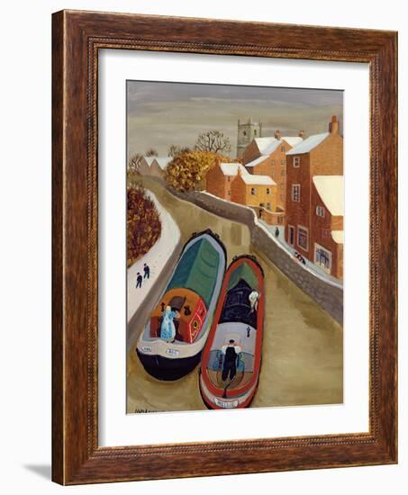 Narrow Boats-Margaret Loxton-Framed Giclee Print