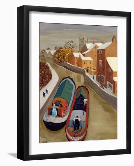 Narrow Boats-Margaret Loxton-Framed Giclee Print