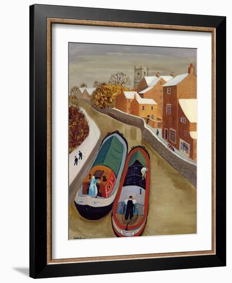 Narrow Boats-Margaret Loxton-Framed Giclee Print