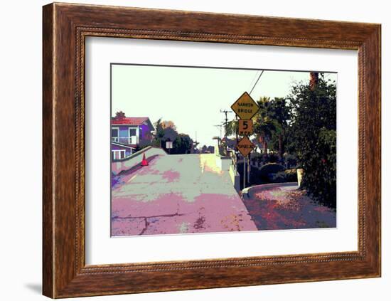 Narrow Bridge, Venice Beach, California-Steve Ash-Framed Giclee Print