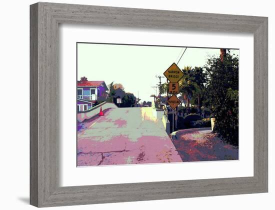 Narrow Bridge, Venice Beach, California-Steve Ash-Framed Giclee Print