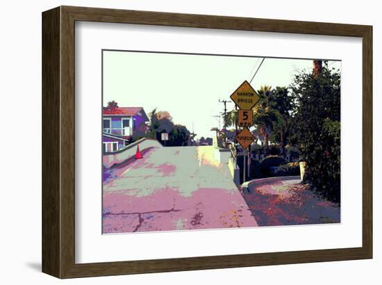 Narrow Bridge, Venice Beach, California-Steve Ash-Framed Giclee Print